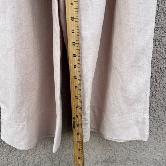 $168 J Crew Linen Blend Wide Leg Jumpsuit Women Neutral Minimalist Quiet Luxury - Picture 13 of 15